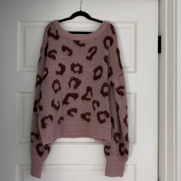 pink and magenta storia leopard sweater - Picture 1 of 2
